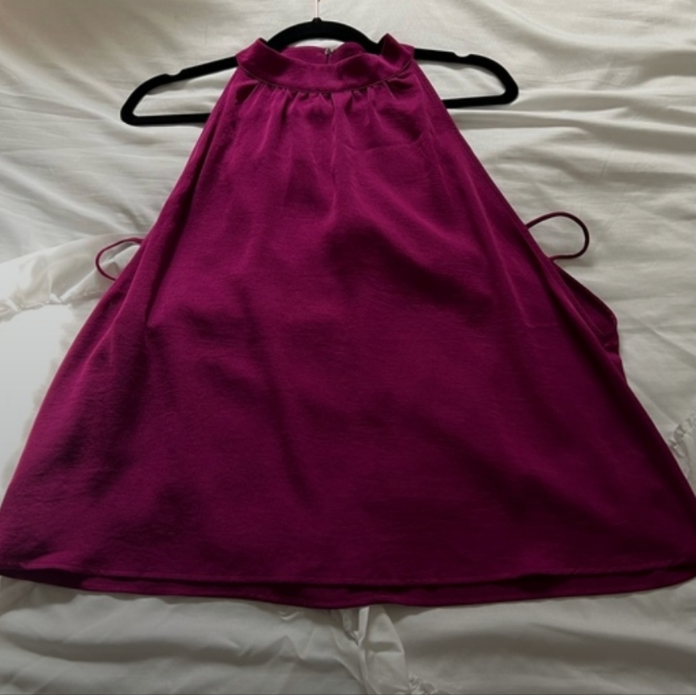 EXPRESS Halter Neck Top —Burgandy